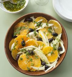 insalata finocchi,arance e olive